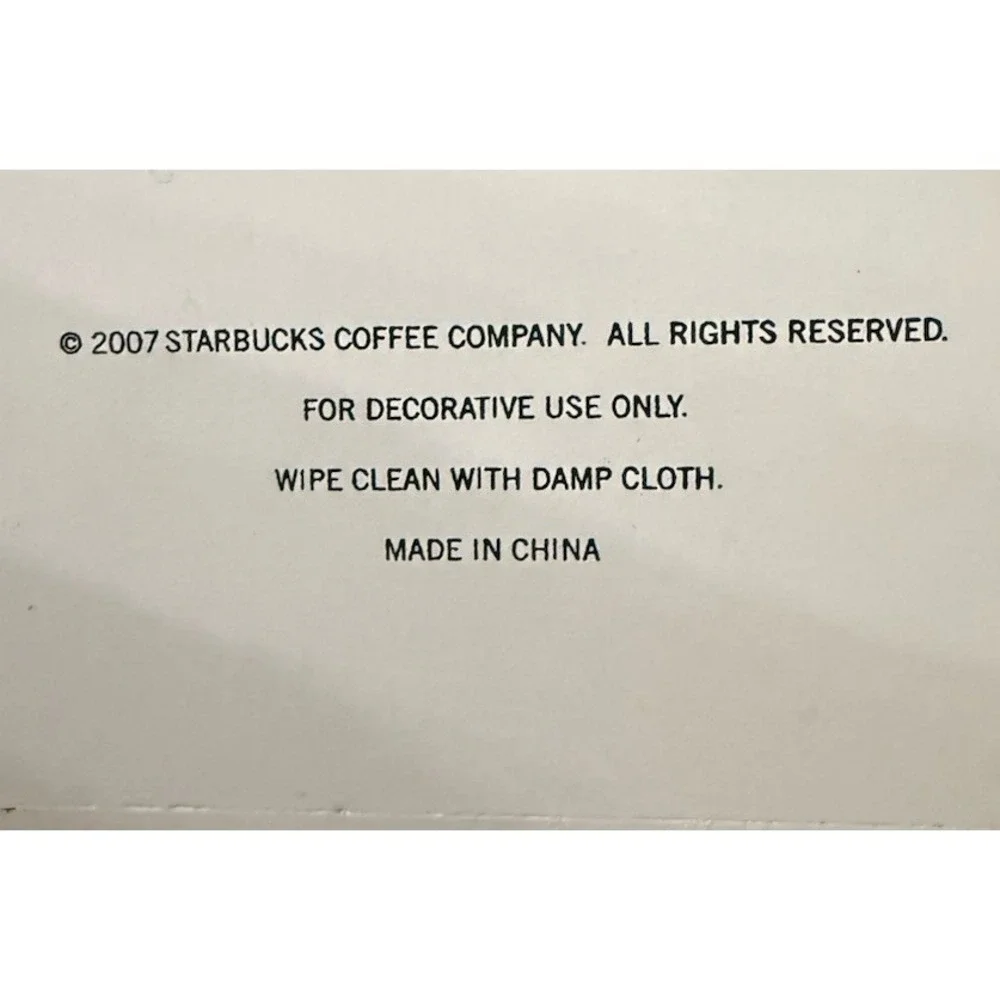 2007 Starbucks Coffee Co. Floral‎ Wooden Serving Tray 13